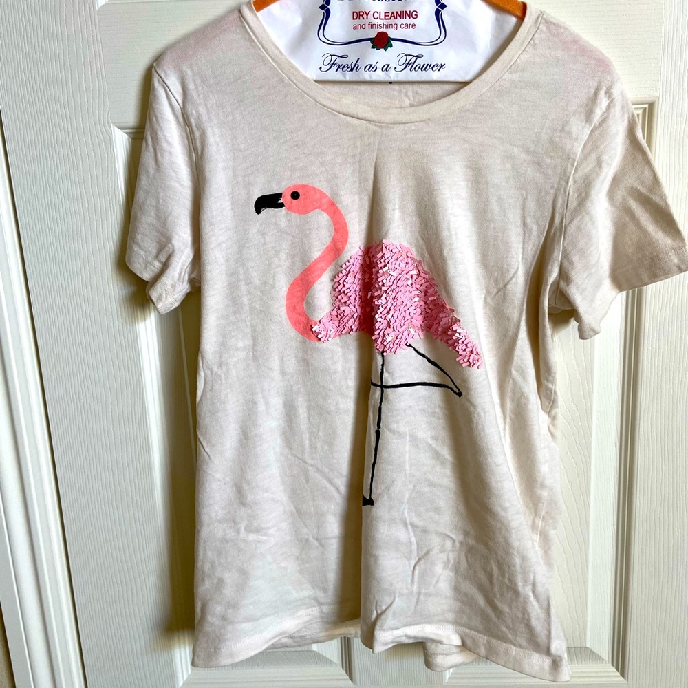 J. Crew Flamingo Tee